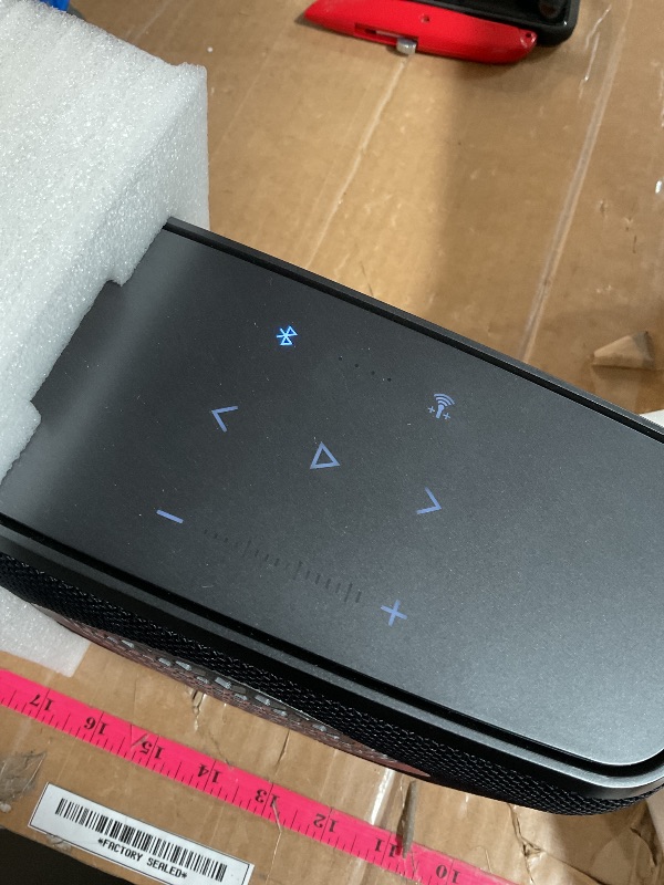 Photo 1 of (major damage) (sold for parts only) Rocksteady Stadium 2.0 Subwoofer - Wireless Portable Bass - Dual EQ- Up to 150 Foot Range - Up to 30 Hour Battery Life - 