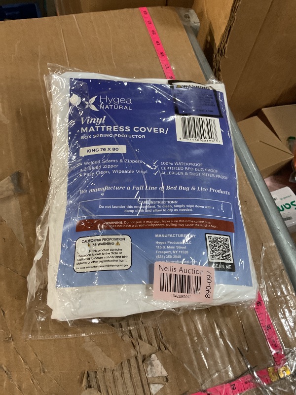 Photo 1 of 6 Gauge Vinyl Bed Bug Mattress/Box Spring Cover- Waterproof Encasement- Perfect for Bed wetting (King)