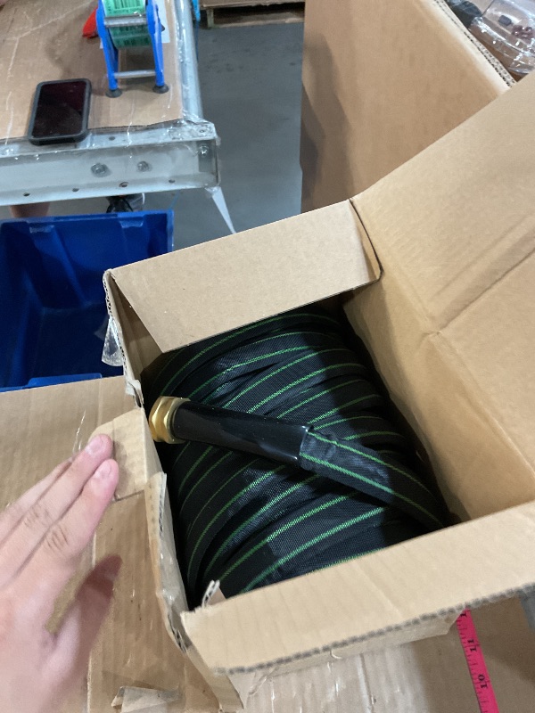 Photo 1 of 75 ft Garden Hose Non-Expandable Hose - Flexible Water Hoses with Extra-Strong Brass Connector,Superior Strength Fabric-3- Layers Latex - Leakproof Lightweight Non-Expanding Pipe for Yard Watering
