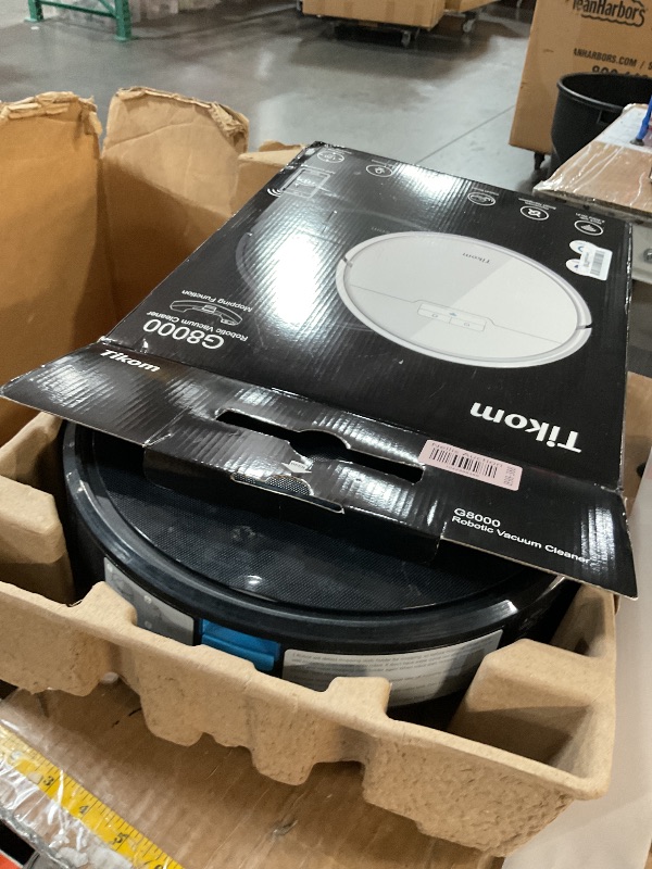 Photo 1 of ****PARTS ONLY, NO CHARGING BASE. REMOTE INCLUDED.****
Tikom Robot Vacuum and Mop, G8000 Robot Vacuum Cleaner, 2700Pa Strong Suction, Self-Charging, Good for Hard Floors, Black