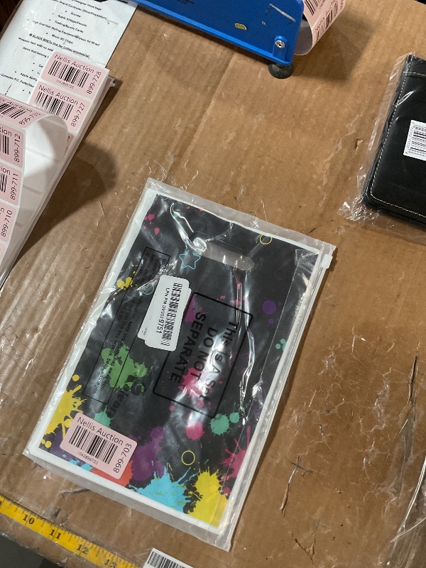 Photo 1 of 50 Pcs Neon Candy Goodie Bags Let's Glow in The Dark Party Supplies Plastic Colorful Treat Bags Neon Gift Wrap Decor with Die Cut Handles for Glow Birthday Party Decoration(Black)