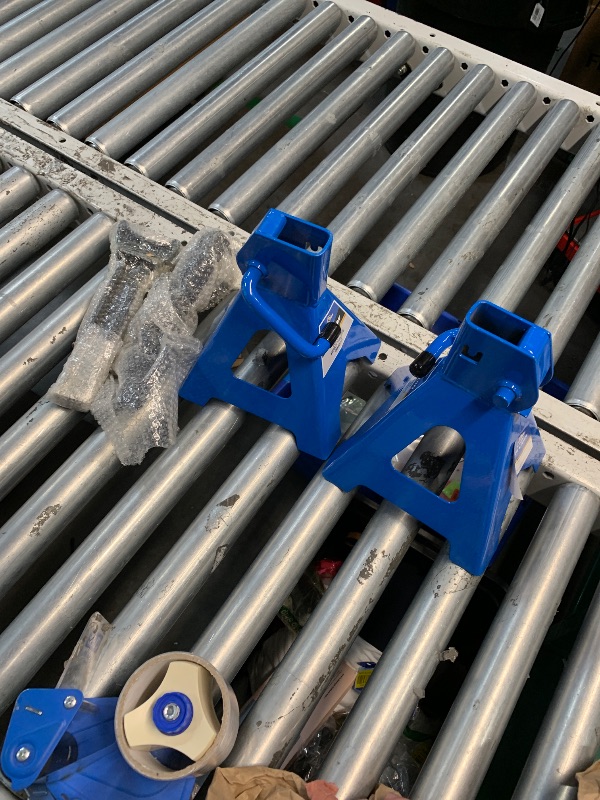 Photo 1 of (SIGNS OF USE) (USED/FAIR) 3 Ton (6,000 LBs) Automotive Jack Stands,Heavy Duty Steel Car Lifting Stand for Garages,Repair Shops,Adjustable Height 11.4"-16.8",1 Pair