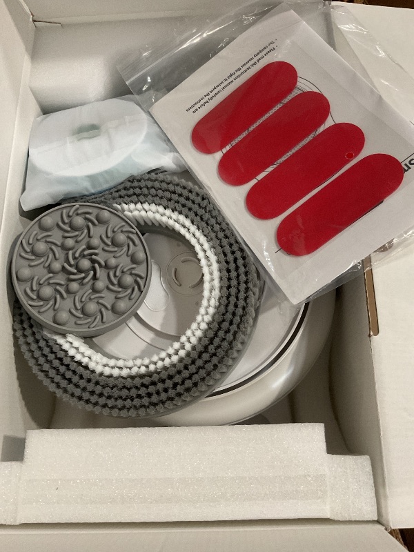 Photo 1 of ***PARTS ONLY***Wall Mounted Back Scrubber for Shower,Electric Back Bath Brush,7'' Replaceable Brush Heads,360° Automatic Rotation,3 Speed Control,Smart Wall Mounted Exfoliating Brushes for Deep Cleansing (White)