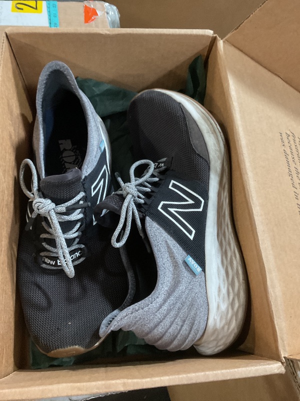 Photo 1 of *WELL USED* TRACTION MAY BE POOR* New Balance Men's Fresh Foam Roav V1 Sneaker, Black/Light Aluminum, 10