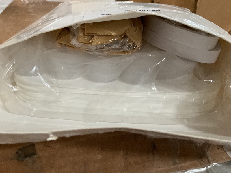 Photo 1 of Vercraft Sublimation Fans Blank Bulk Handheld Set Double Sided Sublimation Fans Includes Blank White Cardstock Handle Sticks Gold Bow for Wedding Baby Shower Party Supplies DIY(50 Pcs)