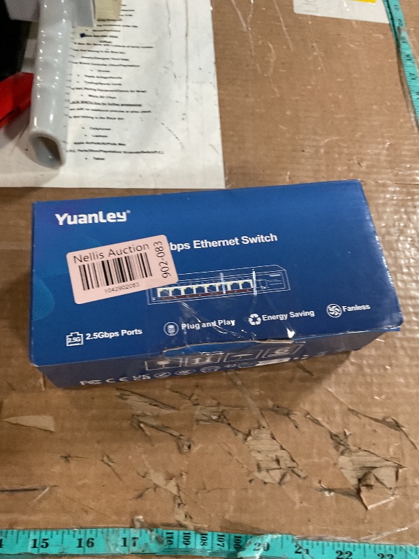 Photo 1 of 7 Port 2.5G Unmanaged Ethernet Switch, 5 x 2.5G Base-T Ports, 2 x 10G SFP, Compatible with 100/1000/2500Mbps, VLAN, Fanless, Desktop/Wall Mount YuanLey 2.5Gbe Network Switch for Wireless AP, NAS, PC