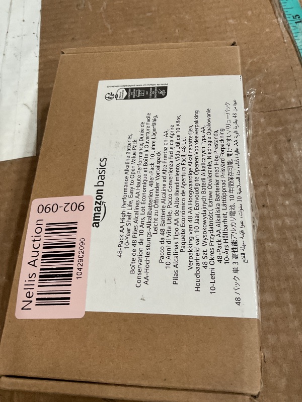 Photo 1 of Amazon Basics 48-Pack AA Alkaline High-Performance Batteries, 1.5 Volt, 10-Year Shelf Life