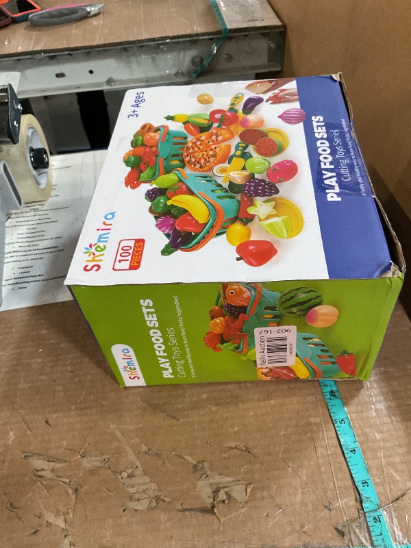 Photo 1 of 100 PCS Cutting Play Food Toy for Kids Kitchen, Pretend Food Toys for Toddlers, Play Kitchen Toys Accessories with 2 Baskets, Fake Food/Fruit/Vegetable, Birthday Gifts for 3 4 5 Years old Boys Girls
