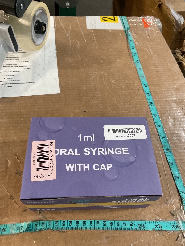 Photo 1 of 50 Pcs 1ml Syringes with Caps Oral Dispenser Individually Sterile Warpped for Medicine Dropper, Colostrum Collect Feeding Pets, Liquid