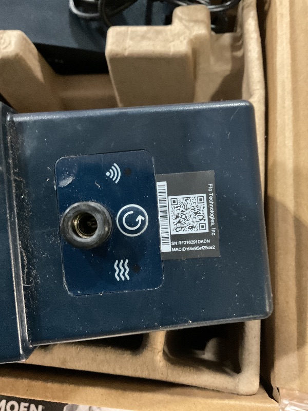 Photo 1 of Moen Flo Smart Water Monitor and Automatic Shutoff Sensor, Wi-Fi Connected Water Leak Detector for 1-1/4-Inch Diameter Pipe, 900-002