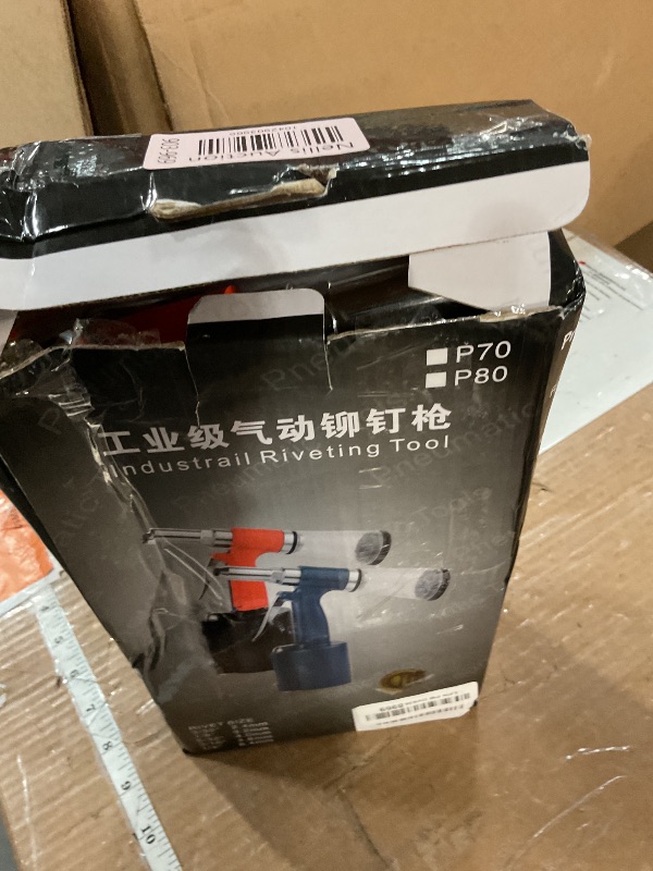 Photo 1 of 8MILELAKE Pneumatic Pop Rivet Gun Air Riveter Tool Heavy Duty Riveting Machine with 5 Sizes Nosepieces and 3 Claw Clips