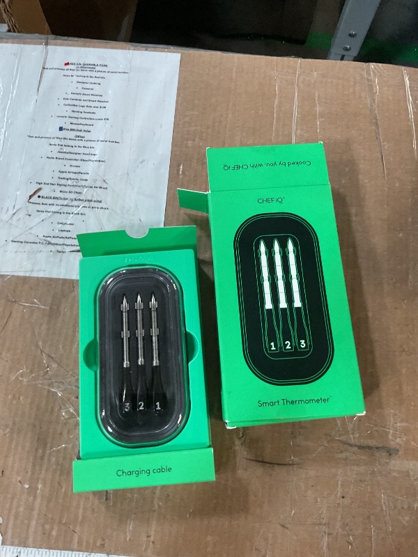 Photo 1 of (not functional)(sold for parts)(repair) CHEF iQ Sense Smart Wireless Meat Thermometer with 3 Ultra-Thin Probes, Unlimited Range Bluetooth Meat Thermometer
