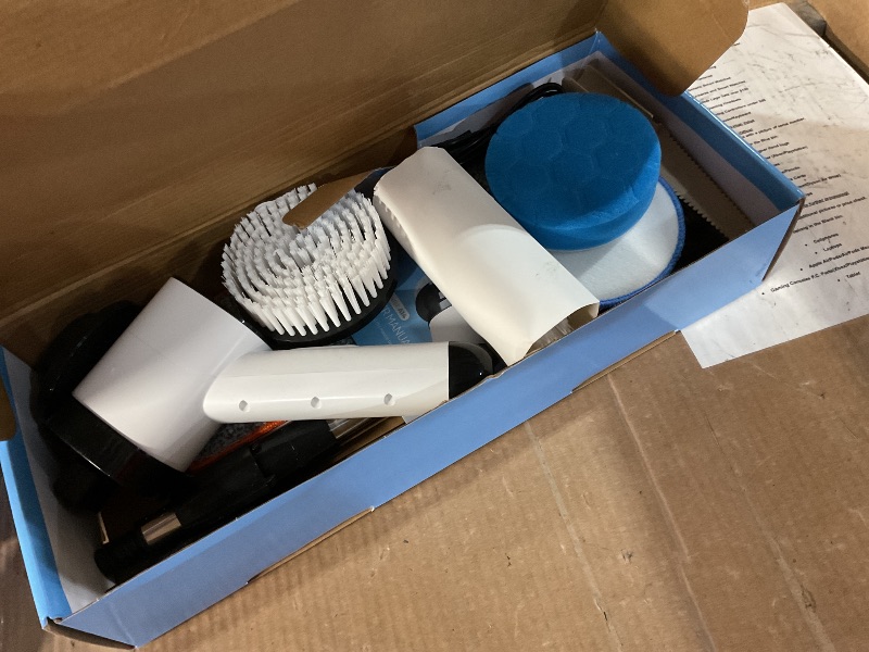 Photo 1 of (used)(incomplete) Electric Spin Scrubber for Cleaning Bathroom: Cordless Cleaning Brush, Power Scrubber with 2 Speeds Shower Cleaner Brush Electric for Tub Tile Floor