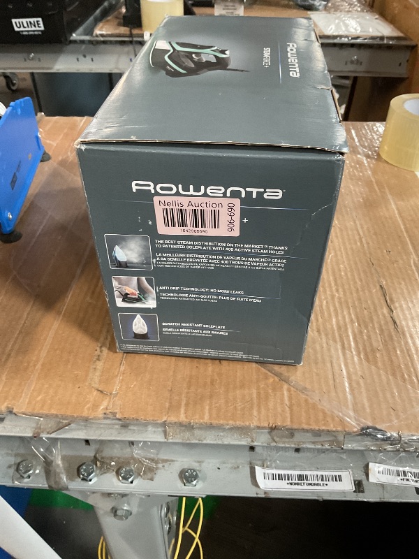 Photo 1 of (USED/FUNCTIONAL) Rowenta Steam Force Stainless Steel Soleplate Steam Iron for Clothes 400 Microsteam Holes 1800 Watts Ironing, Fabric Steamer, Garment Steamer, Digital Display, Precision Tip DW9440