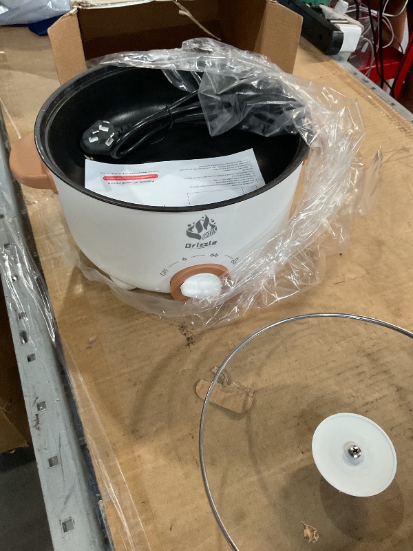 Photo 1 of (Used) Drizzle 3L Hot Pot Cooker Skillet - Multifunction Frying Pan 110V Non-Stick Grill Stir-fried Stewed Cookware Steak Noodle Ramen 