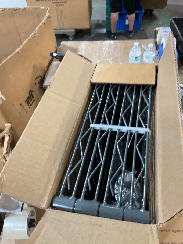 Photo 1 of ***(STOCK PHOTO FOR REFERENCE ONLY/ ITEM WILL DIFFER)***AHEONLAR 4 Tier Grey Storage Racks and Shelving - Heavy Steel Material Pantry Shelves - Steel Organizer Wire Rack, Suitable for Warehouses, Closets, Kitchens…