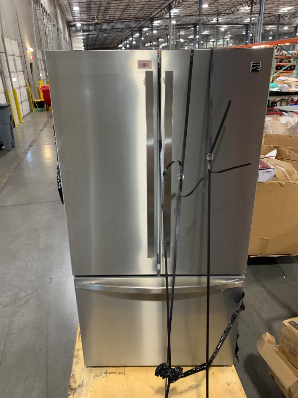 Photo 1 of ************FOR PARTS ONLY-SEE NOTES BEFORE BID**************
Kenmore 36" French Door Refrigerator with Freezer - Accela Chill, Adjustable Shelving, Humidity Controlled Crispers, ENERGY STAR Certified, 20.3 cu. ft. Capacity, Fingerprint Resistant Stainles