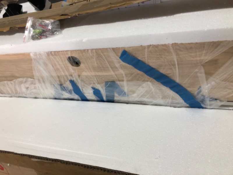 Photo 1 of **MINOR CRACK**
Bixiaomei Floating TV Stand in Solid Wood, 71'' High Gloss Wall Mounted TV Cabinet, Floating TV Shelves with Door & Drawers, Modern Entertainment Media Console Center Large Storage Under TV