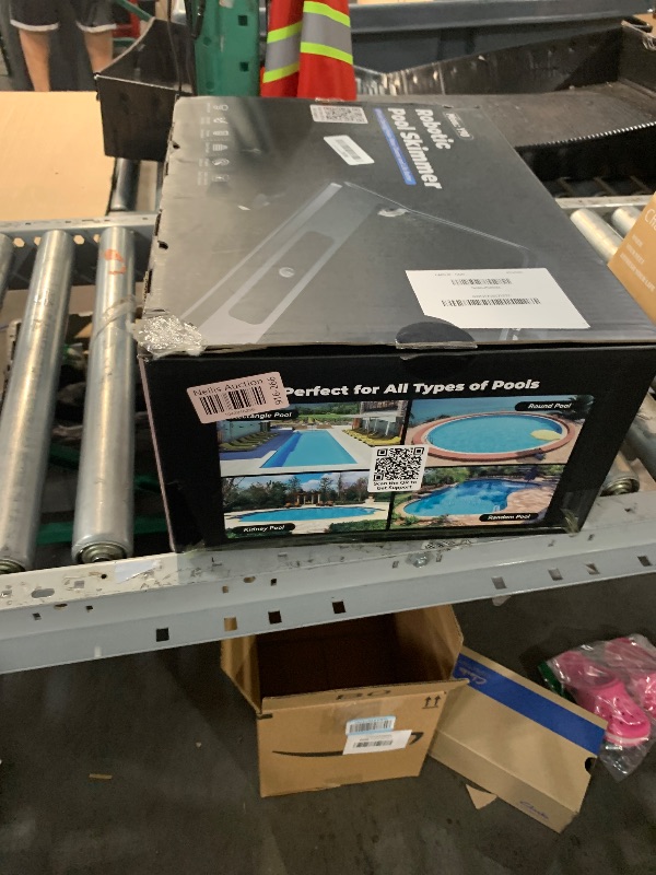 Photo 1 of ***(USED/ UNABLE TO TEST ITEM)***2024 Solar Powered Robotic Pool Skimmer Surface Cleaner with Remote Control Dual Charging Options Smart Obstacle Avoidance 12 Hours Continuous Cleaning Ideal for Above Ground Pool