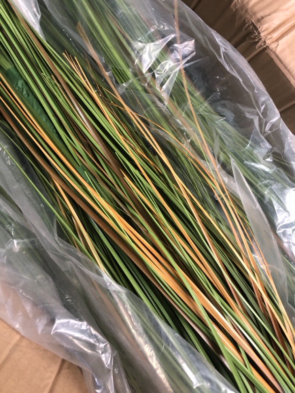 Photo 1 of (used)(minor damage)(see all images) Jexine 3 Pcs 4 ft Tall Artificial Grass Plant Potted Artificial Greenery Floor Plants Faux Pampas Grass Tall in Pot 