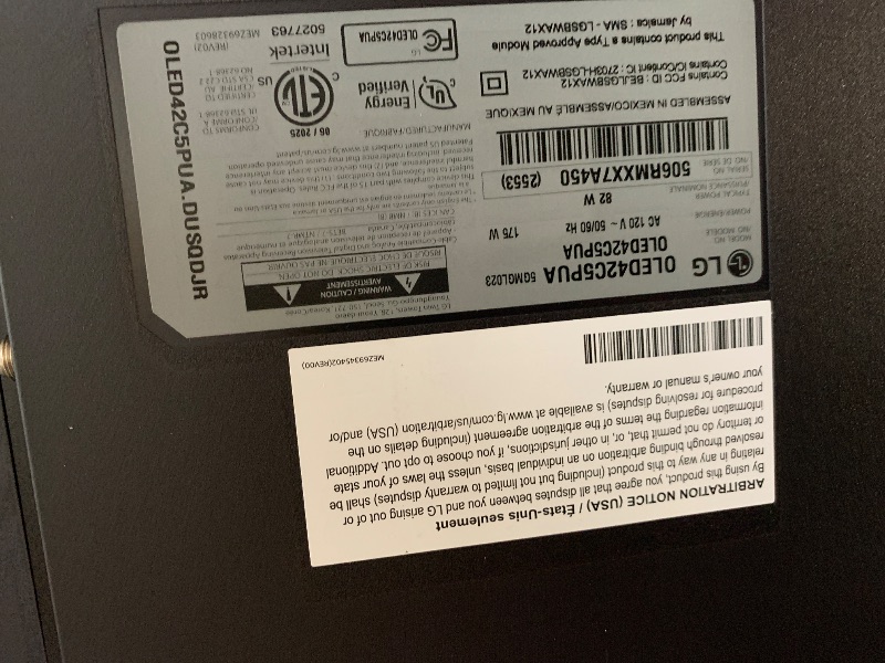 Photo 1 of LG 42-Inch Class OLED evo AI 4K C5 Series Smart TV w/Dolby Atmos, Dolby Vision, HDR10, AI Super Upscaling 4K, Filmmaker Mode, Wow Orchestra, Alexa Built-in (OLED42C5PUA, 2025)