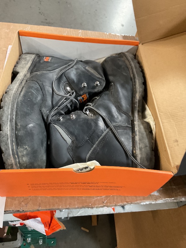 Photo 1 of *WELL USED* Timberland PRO Men's Pit Boss 6 Inch Steel Safety Toe Industrial Work Boot, Black-2024 New, 14