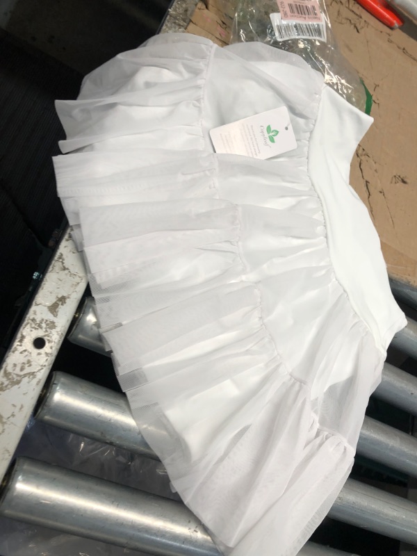 Photo 1 of **STOCK PHOTO FOR REFERENCE ONLY*
Skirt for Gilrs Skirt  Crossover Athletic Pleated Tulle Skorts with Pockets White M