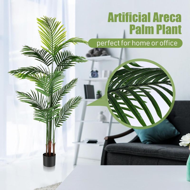 Photo 1 of ***DAMAGED - 1 POT CRACKED - SEE PICTURES***
Jexine 3 Pack Artificial Palm Trees 6Ft, Fake Plants Fake Trees Artificial Areca Palm Plants for Outdoor Indoor Faux Tree in Pot for Pool Home Decor Office Housewarming Gift Modern Decoration