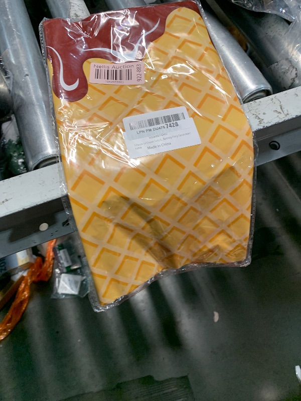 Photo 1 of 3 Pieces Ice Cream Party Supplies Tablecloth, Large Size 54 x 108 Inch Rectangular Plastic Table Cover, perfect for an ice cream themed birthday and Girls Baby Shower Kids Birthday Party Decorations