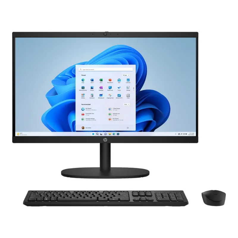 Photo 1 of *****BROKEN SCREEN, PARTS ONLY*****HP All-in-One Desktop w/ 22" Monitor, Pentium J5040, 8GB, 128GB SSD, Black, 22-dg0013w
