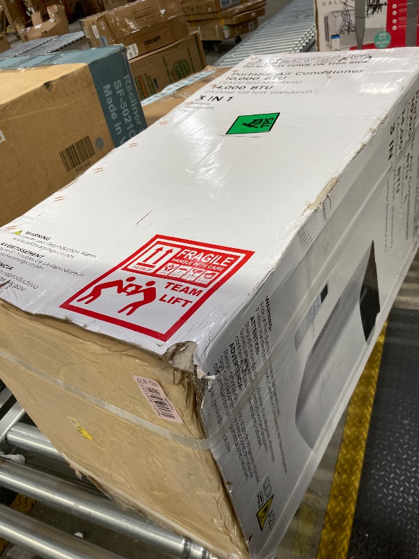 Photo 1 of 14,000 BTU Portable Air Conditioner Cools Up to 700 Sq.Ft, 3-IN-1 Energy Efficient Portable AC Unit with Remote Control & Installation Kits for Large Room, Campervan, Office, Temporary Space