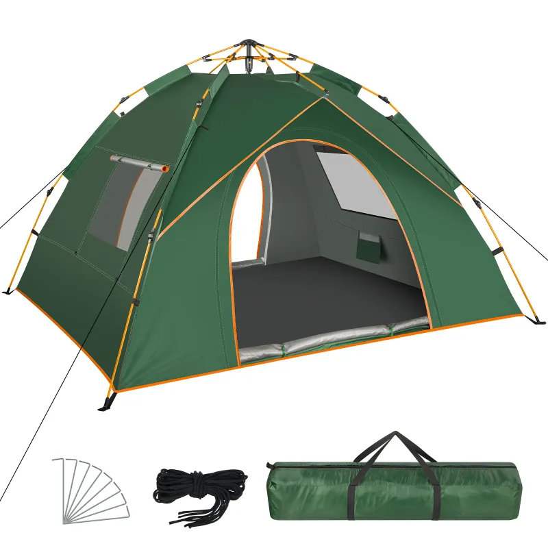 Photo 1 of ***NOT EXACTT***Tents for Camping 2-4 Person with 2 Door and 2 Windows, Pop Up Canopy Instant Family Tent with Windproof Ropes Anti-UA, Camping Tent for Bech Camping Hiking Camp Outdoor
