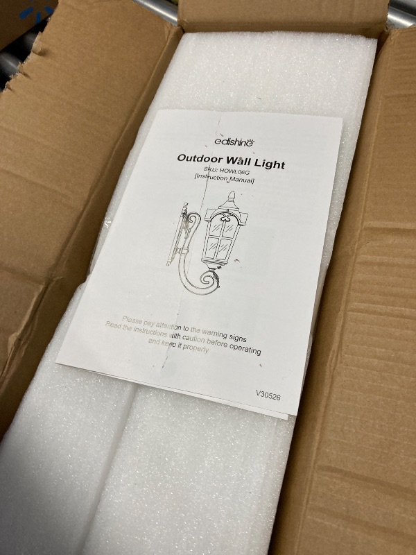 Photo 1 of **similar, no outlets** EDISHINE Dusk to Dawn Outdoor Wall Lights, Porch Light Fixture with GFCI Outlet, Exterior Wall Lantern with E26 Socket, Waterproof Outside Wall Sconce Wall Mount Lamp for Front Door, Patio, Garage