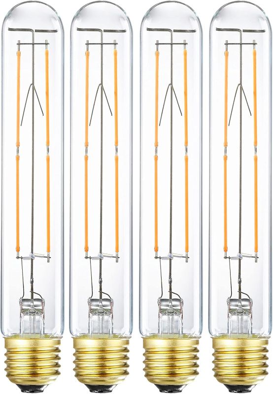 Photo 1 of 10 LED Bulb 6W Equal E26 LED Bulb 60 Watt Dimmable Cool White 4000K E26 Edison Bulb AC120V 750lm Tubular Light Bulb T10 for Rustic Pendant, Island, Chandeliers, Wall Sconces, Pack of 6