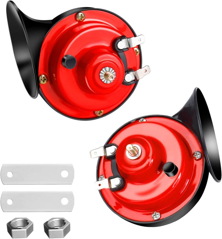 Photo 1 of 


Train Horn for Trucks - 130 DB Super Loud Boat Horn Marine, 12V Waterproof Electric Snail Horns, Air Horn for Car Trucks Motorcycles Boat Kit Replacement Auto Accessories, 2 Pcs, Red