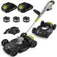 Photo 1 of  12 Inch 3-in-1 Electric Cordless String Trimmer/Edger/Mower with Two 2.0Ah Batteries and Fast Charger