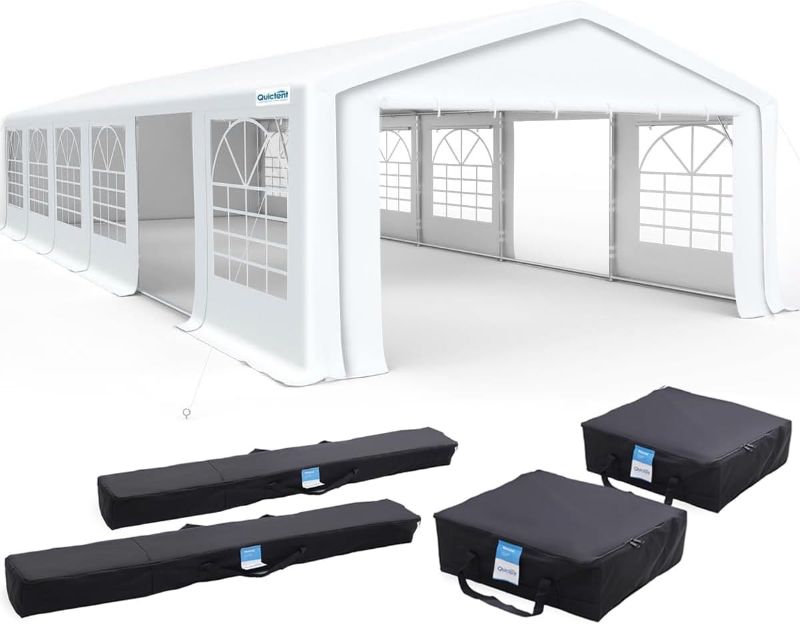 Photo 1 of ***BOX 1AND 3 ONLY MISSING BOX 2 AND 4 /INCOMPLETE SET**20x40 Party Tent Heavy Duty Outdoor Gazebo White Event Shelter Wedding Canopy Tent for Parties Carport BBQ with Removable Sidewall Windows & Storage Bags