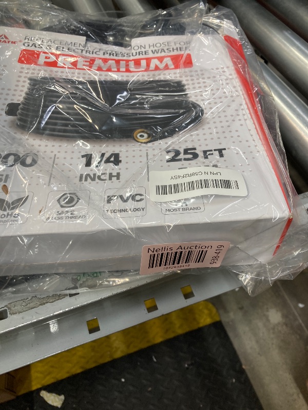 Photo 1 of  25 Feet Propane Tank Hose Extension with Gauge Replacement for Gas Grill, Heater and All Other Propane Appliances, Acme to Male QCC/POL Fittings
