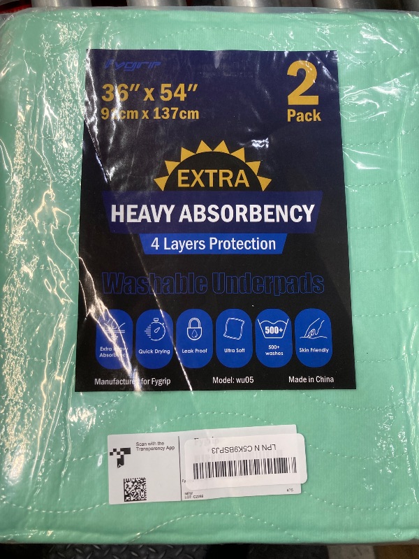 Photo 1 of 2  Pack extra heavy absorbency  washable under pants  36 in x 54 in