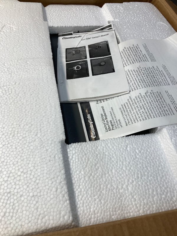 Photo 1 of SentrySafe SFW123DSB Fireproof Safe and Waterproof Safe with Dial Combination 1.23 Cubic Feet Gray