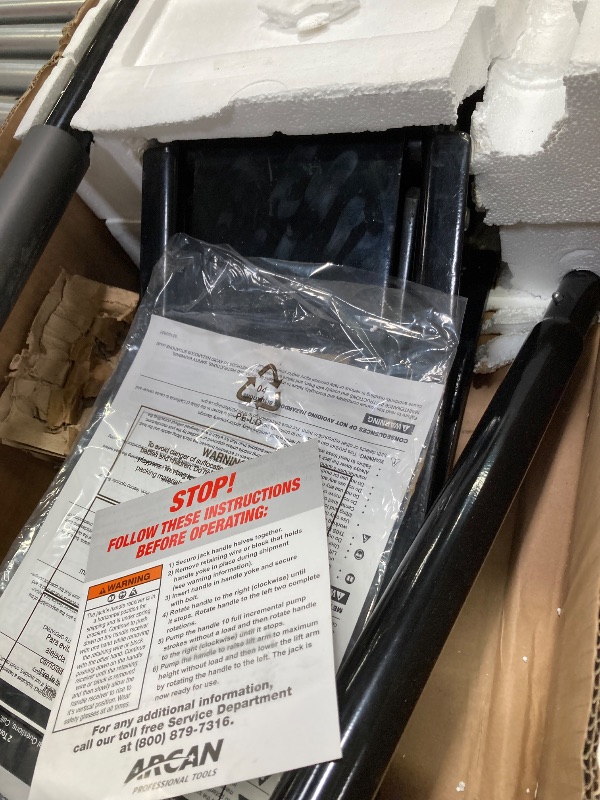 Photo 1 of Arcan Xl2t Black Low Profile Steel Service Jack - 2 Ton Capacity