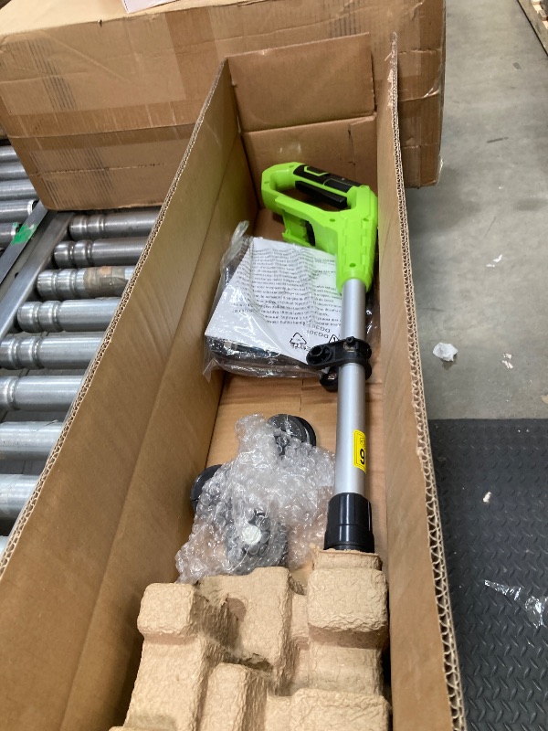 Photo 1 of **MISSING PARTS/NO BATTERY**STEELITE 21V Cordless String Trimmer, Battery Powered Weed Wacker with 2.0Ah Battery and Charger, Electric Weed Eater for Trimming and Edging, Lightweight Grass Trimmer
