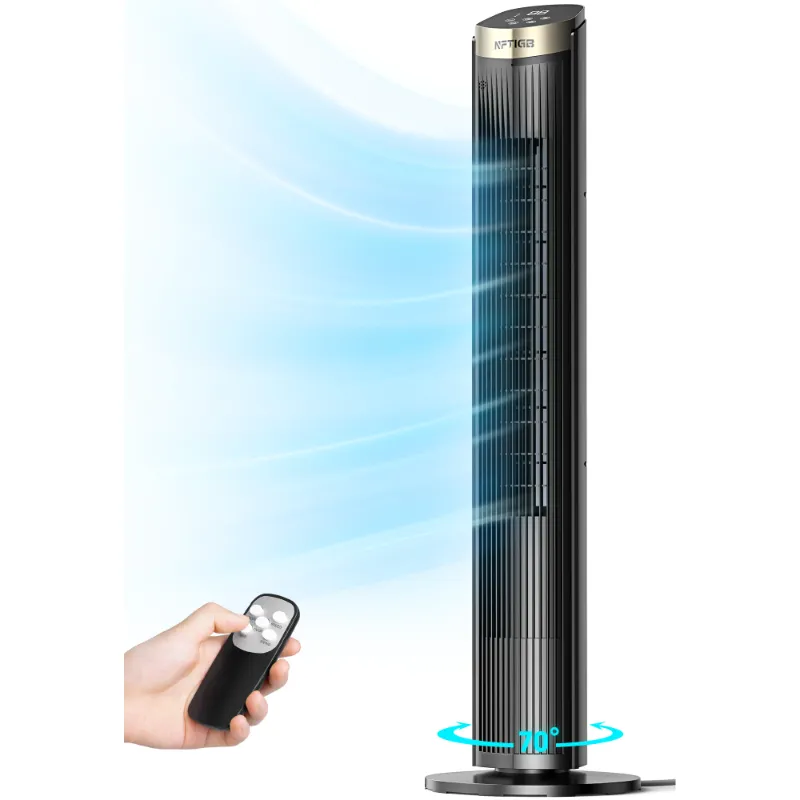 Photo 1 of ***MISSING REMOTE AND BASE***NFTIGB 40 inch Tower Fan Bladeless Fan for Bedroom, 70° Oscillating Standing Floor Fan with Remote, 5 Speeds 3 Modes with Remote, New