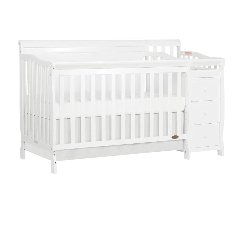 Photo 1 of **THIS IS ONLY BOX 2 OF 2 MISSING THE OTHER BOX****Dream On Me 5 In 1 Brody Convertible Crib With Changer In White, Greenguard Gold Certified, Comes With 1" Changing Pad, Non-Toxic Finish, Made Of Durable Pinewood