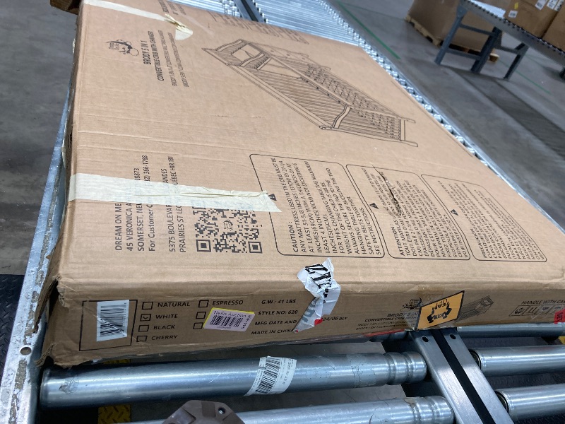 Photo 1 of **THIS IS ONLY BOX 2 OF 2 MISSING THE OTHER BOX****Dream On Me 5 In 1 Brody Convertible Crib With Changer In White, Greenguard Gold Certified, Comes With 1" Changing Pad, Non-Toxic Finish, Made Of Durable Pinewood