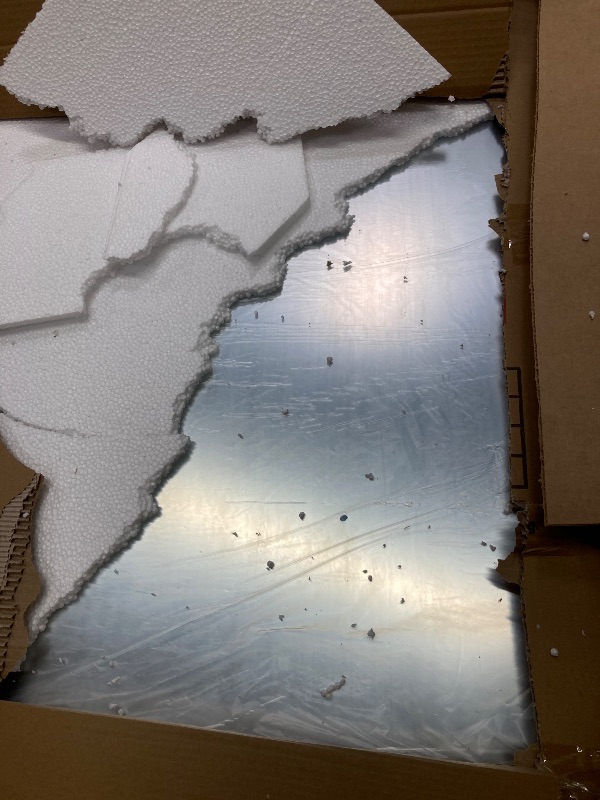 Photo 1 of Umzodo 24"x36" Brushed French Gold Metal Framed Rounded Rectangle Mirror, Gold Wall Mounted Mirrors for Bathroom Entryway Vanity Living Room Bedroom, Vertical or Horizontal