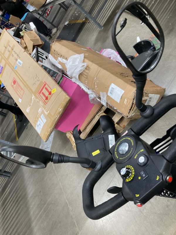 Photo 1 of ***NO BATTERY OR CHARGER**SACVON 4 Wheels Mobility Scooter with Cane Holder for Seniors, Electric Folding Wheelchair Device for Travel, Blue