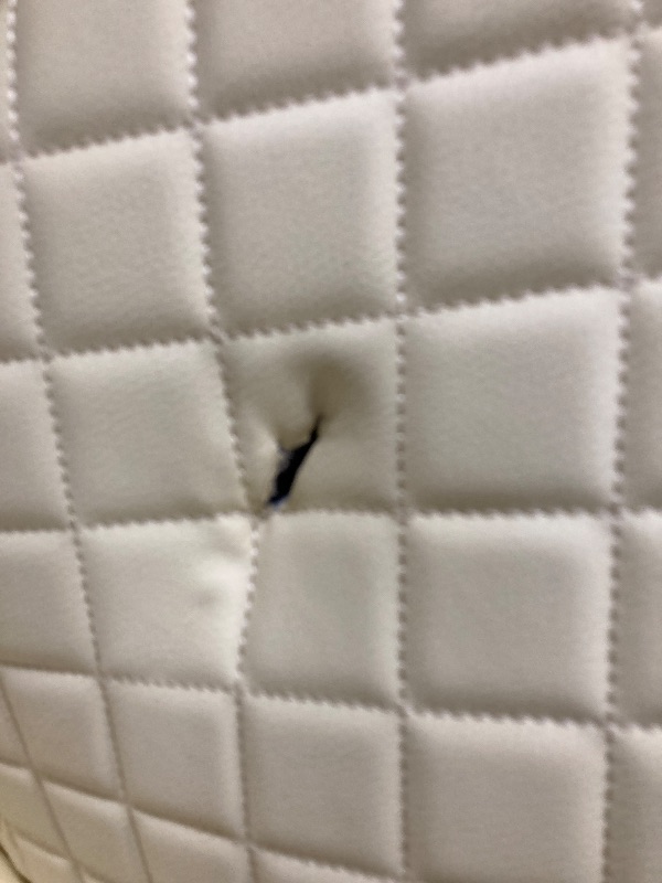 Photo 1 of ***HAS TEAR-SEE PICS**Seenda Executive Office Chair Big and Tall 330lbs Heavy Duty Ergonomic Desk Chair, High Back Home Computer Leather Chair with Padded Arms, Cream