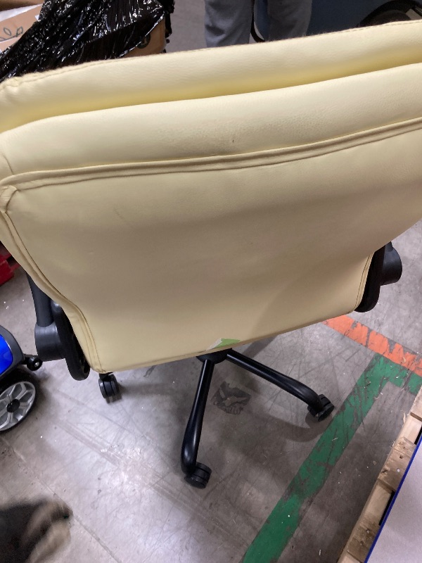 Photo 1 of ***HAS TEAR-SEE PICS**Seenda Executive Office Chair Big and Tall 330lbs Heavy Duty Ergonomic Desk Chair, High Back Home Computer Leather Chair with Padded Arms, Cream