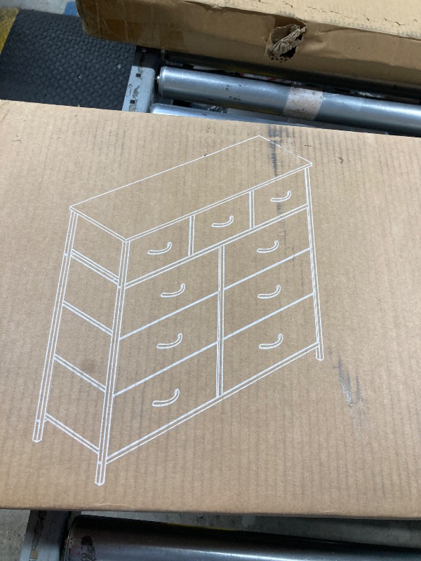 Photo 1 of  SIMILAR TO Farmhouse 9 Drawers Dresser, Rustic Wood Dresser Chest of Drawers for Bedroom?TV Stand with Large Drawers for Living Room?Brown **** STORE SEALED ITEM OPENED FOR PICTURING ****